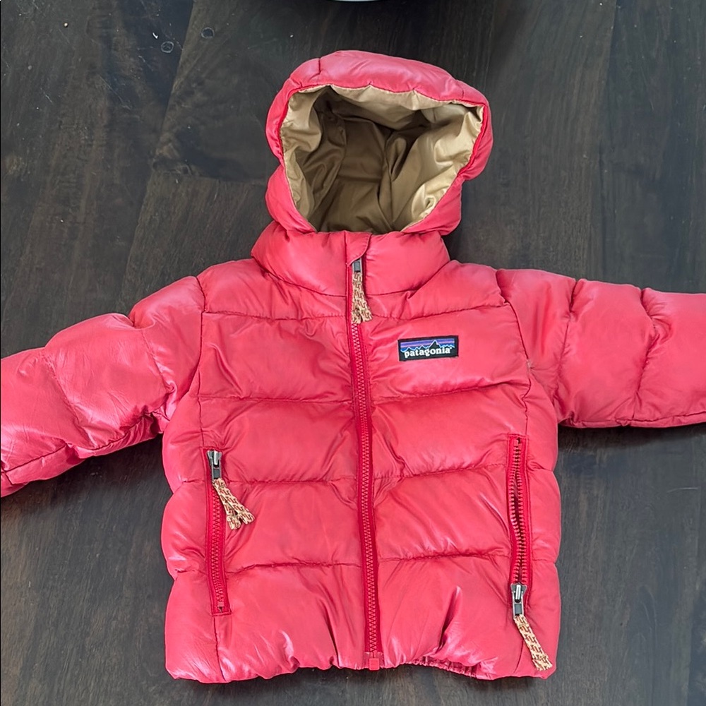Patagonia red baby Puffer Jacket hi-loft down sweater